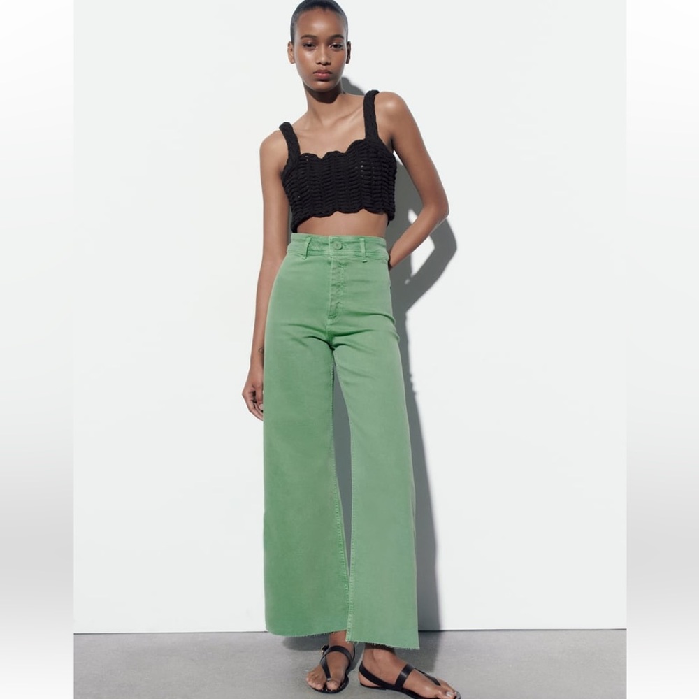 Zara Sailor Green Jean